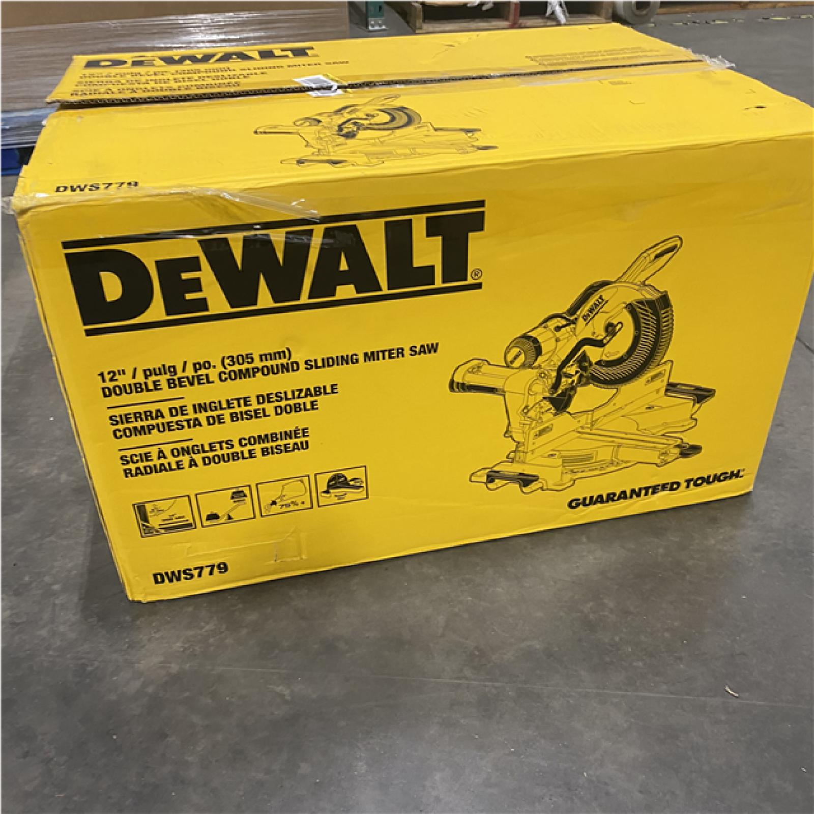 As-Is- DeWalt 15 Amps 12 in. Corded Dual-Bevel Sliding Compound Miter Saw