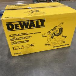 As-Is- DeWalt 15 Amps 12 in. Corded Dual-Bevel Sliding Compound Miter Saw