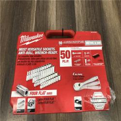 NEW- Milwaukee 1/4 in. Drive SAE/Metric Ratchet and Socket Mechanics Tool Set (50-Piece)