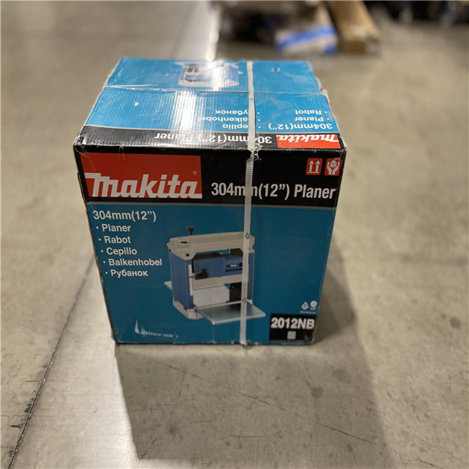 DALLAS LOCATION - Makita 15 Amp 12 in. Corded Compact Portable Planer with Interna-Lok Automated Head Clamp  and Blade Set