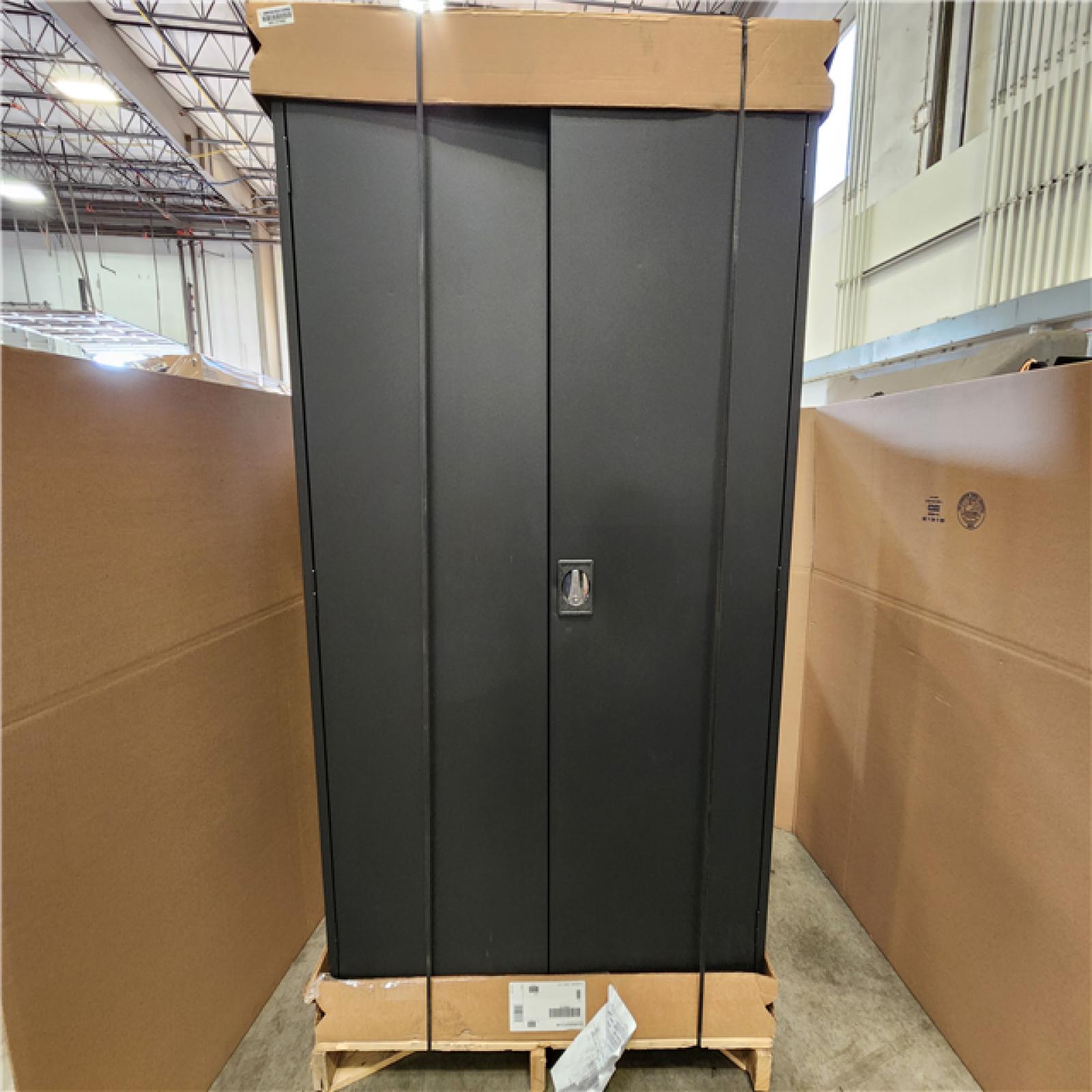 Phoenix NEW Sandusky Elite Series 46 in. W x 72 in. H x 24 in. D 22-Gauge 5-Shelf Steel Freestanding Garage Storage Cabinet in Black