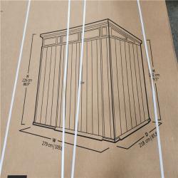 Phoenix Location NEW Keter Artisan 9 ft. W x 7 ft. D Grey Large Modern Durable Resin Plastic Storage Shed with Double Doors (64.9 sq. ft.)