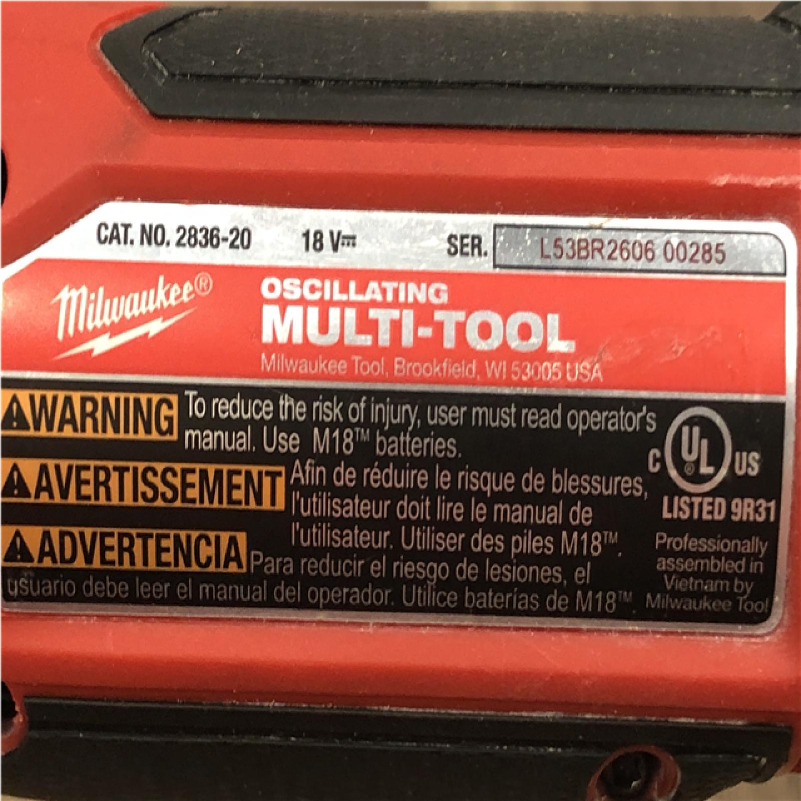 AS-IS Milwaukee FUEL 18V Lithium-Ion Cordless Brushless Oscillating Multi-Tool (Tool-Only)