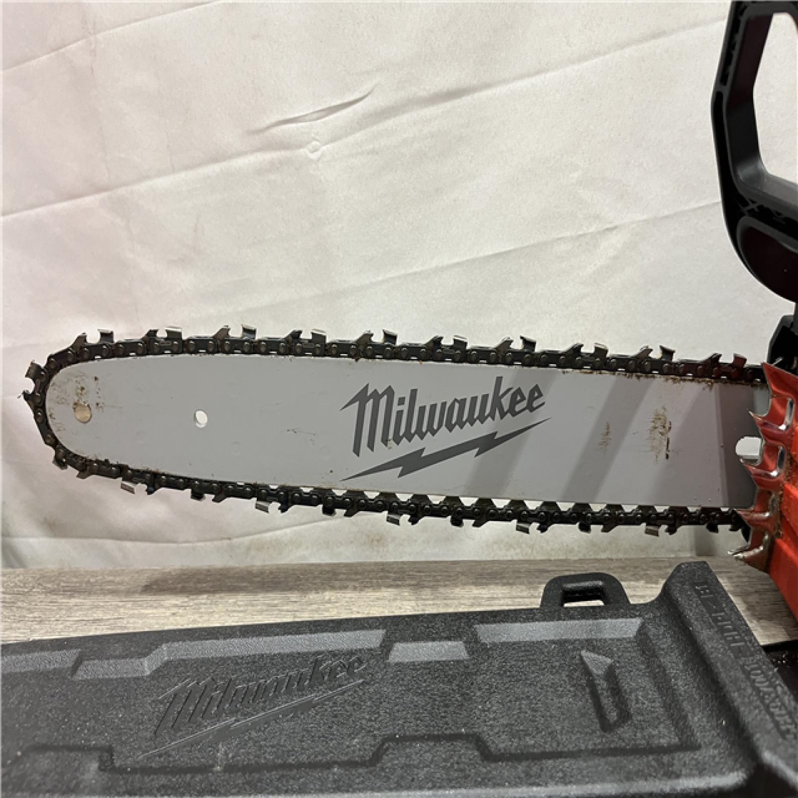 AS-IS Milwaukee FUEL 14 in. 18V Lithium-Ion Brushless Cordless Battery Top Handle Chainsaw (Tool Only)