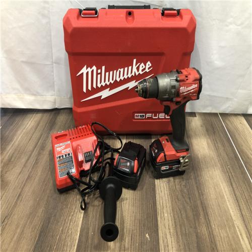 AS-IS Milwaukee FUEL 18V Lithium-Ion Brushless Cordless 1/2 in. Hammer Drill Driver Kit