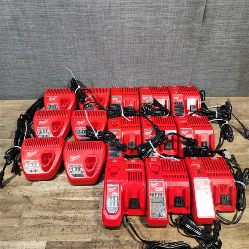 HOUSTON LOCATION - AS-IS MILWAUKEE BATTERY CHARGER PACK QTY - 15