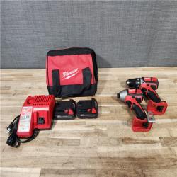 HOUSTON LOCATION - AS-IS Milwaukee 18V Lithium-Ion Cordless Drill Driver/Impact Driver Combo Kit