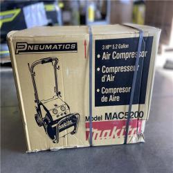 DALLAS LOCATION - Makita Big Bore 5.2 Gal. 140 PSI 3.0 HP Portable Corded Electric Horizontal Single Tank Air Compressor (6.5 CFM at 90 PSI)