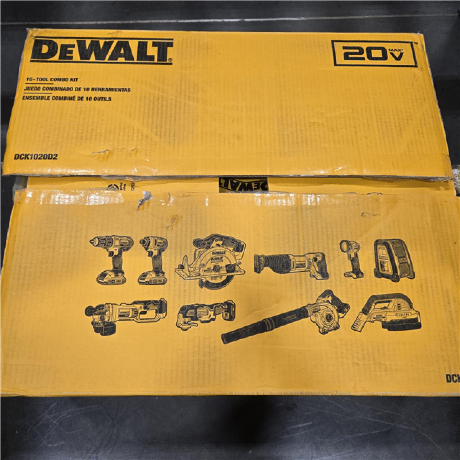 AS-IS DEWALT 20V MAX Lithium-Ion Brushed Cordless (10-Tool) Combo Kit