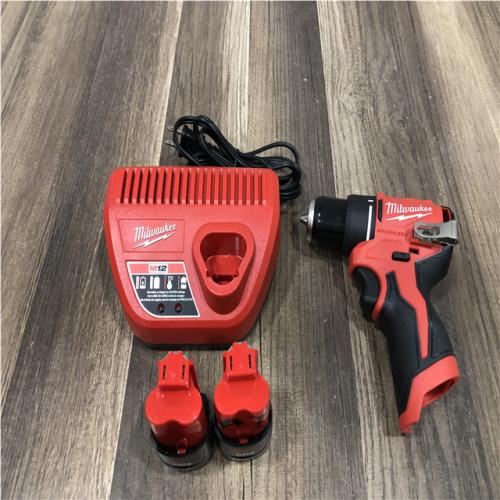 AS-IS Milwaukee 12-Volt Lithium-Ion Brushless Cordless Subcompact Brushless Drill Driver Kit