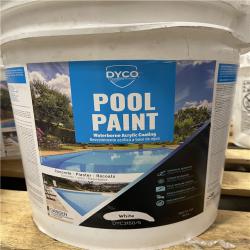 DALLAS LOCATION -DALLAS LOCATION -Dyco Pool Paint 5 Gal. 3150 White Semi-Gloss Acrylic Exterior Paint PALLET- (10 UNITS)
