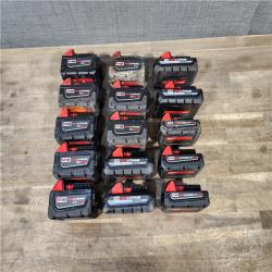 HOUSTON LOCATION - AS-IS MILWAUKEE BATTERY PACK QTY - 15