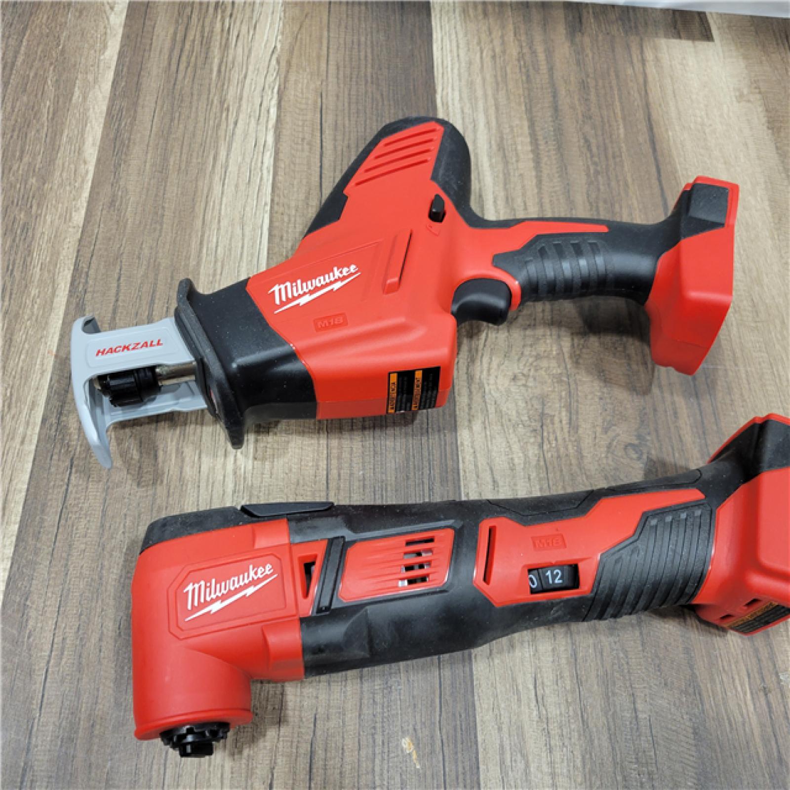 AS-IS Milwaukee M12 12V Lithium-Ion Cordless Combo Kit (5-Tool) with Two 1.5 Ah Batteries, Charger and Tool Bag