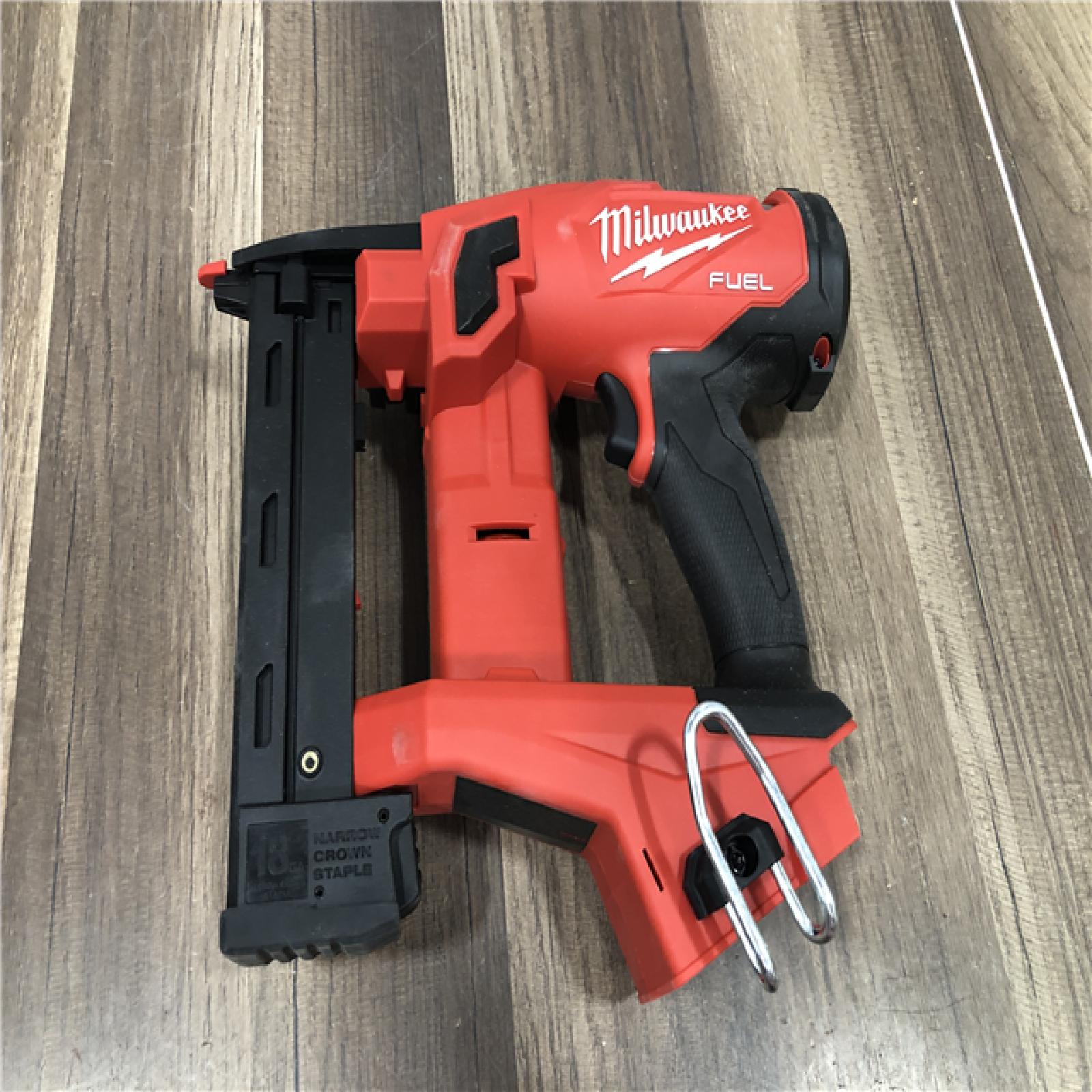 AS-IS Milwaukee FUEL 18-Volt Lithium-Ion Brushless Cordless 18-Gauge 1/4 in. Narrow Crown Stapler (Tool-Only)