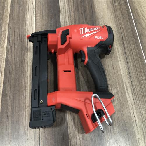 AS-IS Milwaukee FUEL 18-Volt Lithium-Ion Brushless Cordless 18-Gauge 1/4 in. Narrow Crown Stapler (Tool-Only)