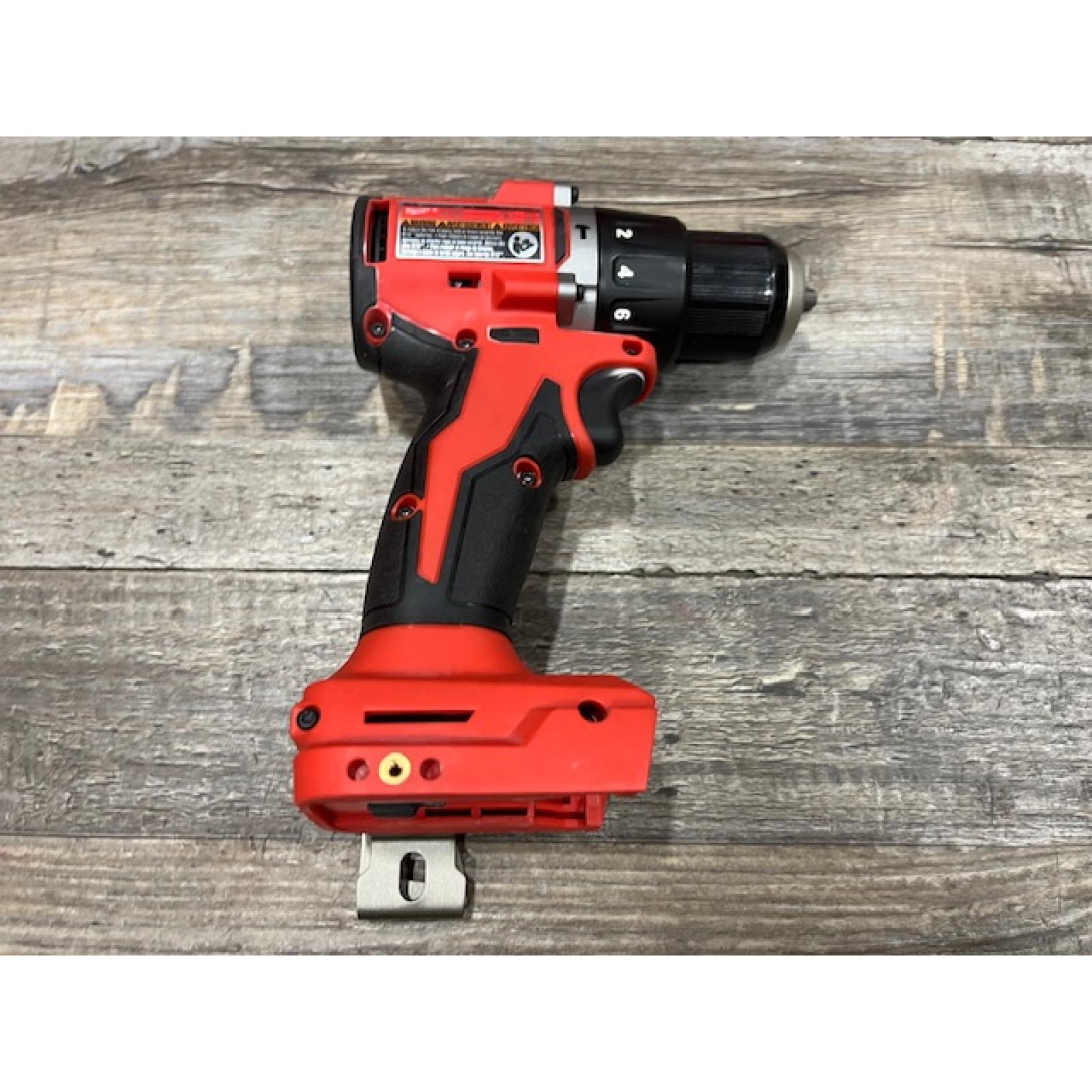AS-IS Milwaukee 18V Lithium-Ion Brushless Cordless 1/2 in. Compact Hammer Drill/Driver Kit