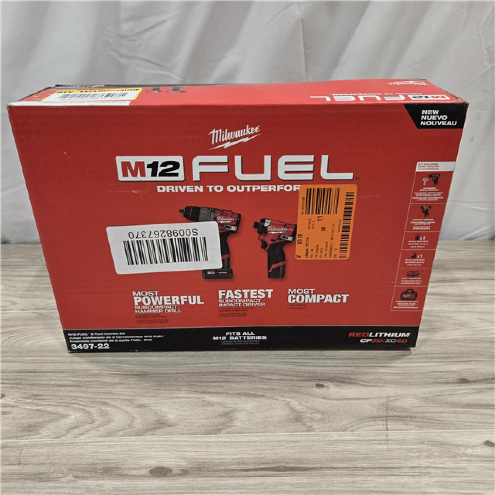 NEW! - Milwaukee 3497-22 12V Brushless Hammer Drill and Impact Driver Combo Kit
