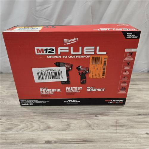 NEW! - Milwaukee 3497-22 12V Brushless Hammer Drill and Impact Driver Combo Kit
