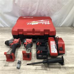 AS-IS MILWAUKEE FUEL 18V Lithium-Ion Cordless Hammer Drill and Impact Driver Combo Kit