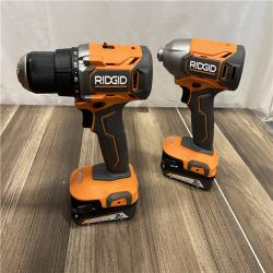 GOOD RIDGID 18v 2 Tool Combo Kit 1/2 Drill/Driver 1/4 Impact Driver