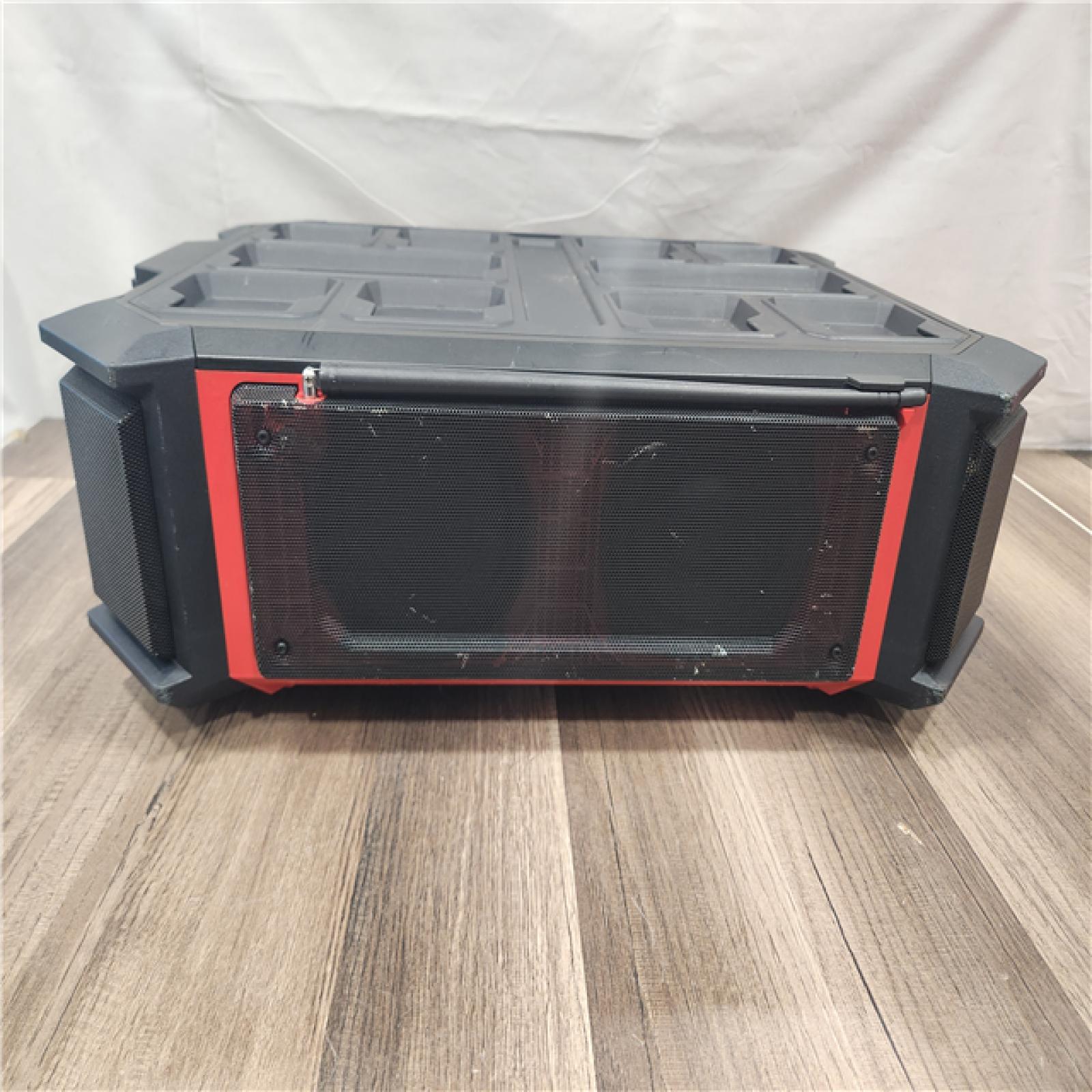 AS-IS- Milwaukee 18V M18 PACKOUT Lithium-Ion Cordless Radio + Charger (Tool Only)
