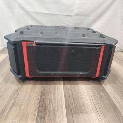 AS-IS- Milwaukee 18V M18 PACKOUT Lithium-Ion Cordless Radio + Charger (Tool Only)