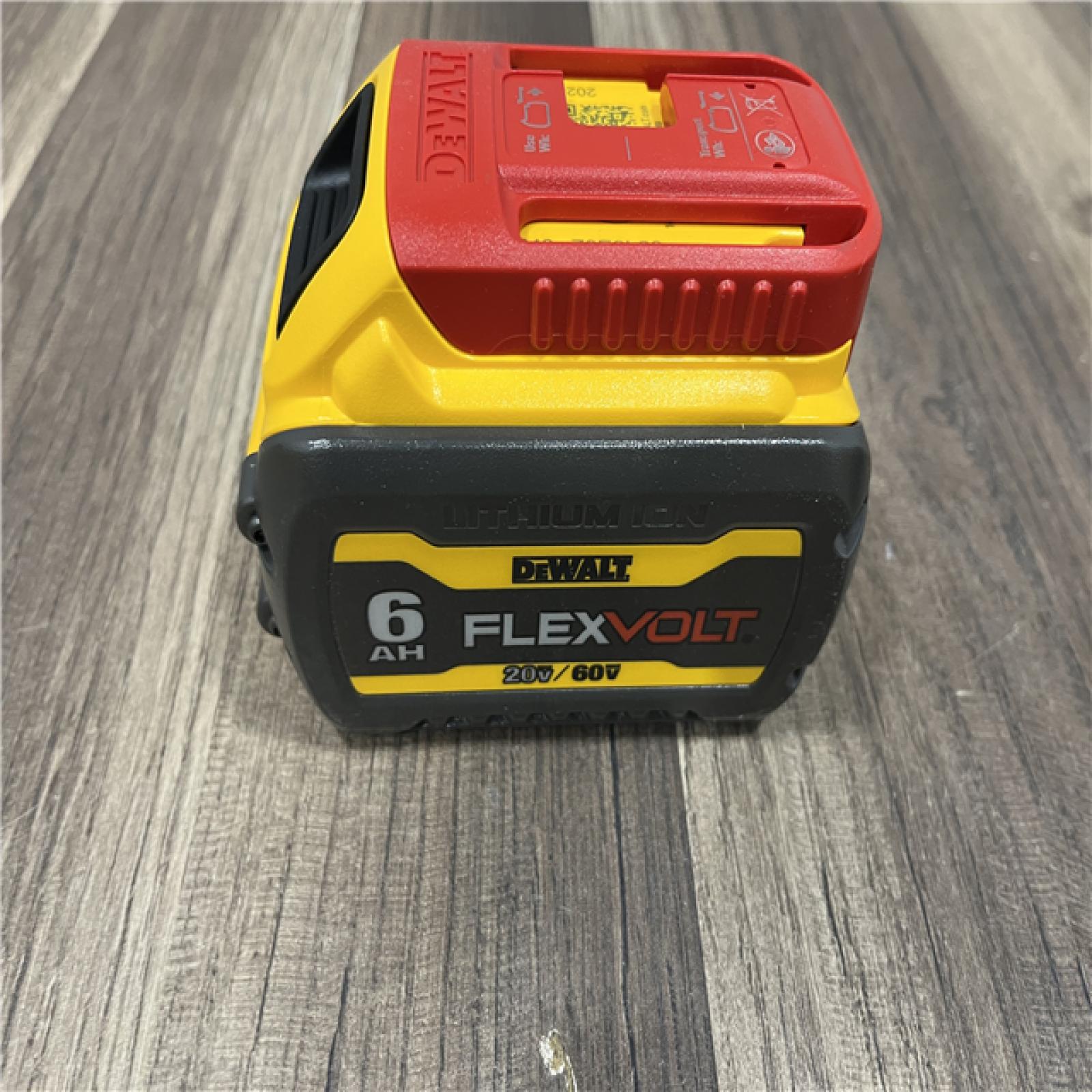 AS-IS DEWALT FLEXVOLT 20V/60V MAX Lithium-Ion 6.0Ah Battery Pack with 6 Amp Output Charger