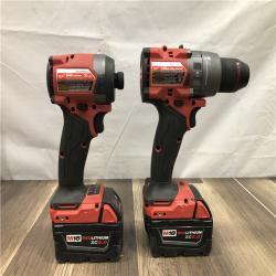 AS-IS Milwaukee  FUEL 18V Lithium-Ion Brushless Cordless Hammer Drill and Impact Driver Combo Kit