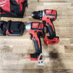 HOUSTON LOCATION - AS - IS Milwaukee 18V Lithium-Ion Cordless Drill Driver/Impact Driver Combo Kit