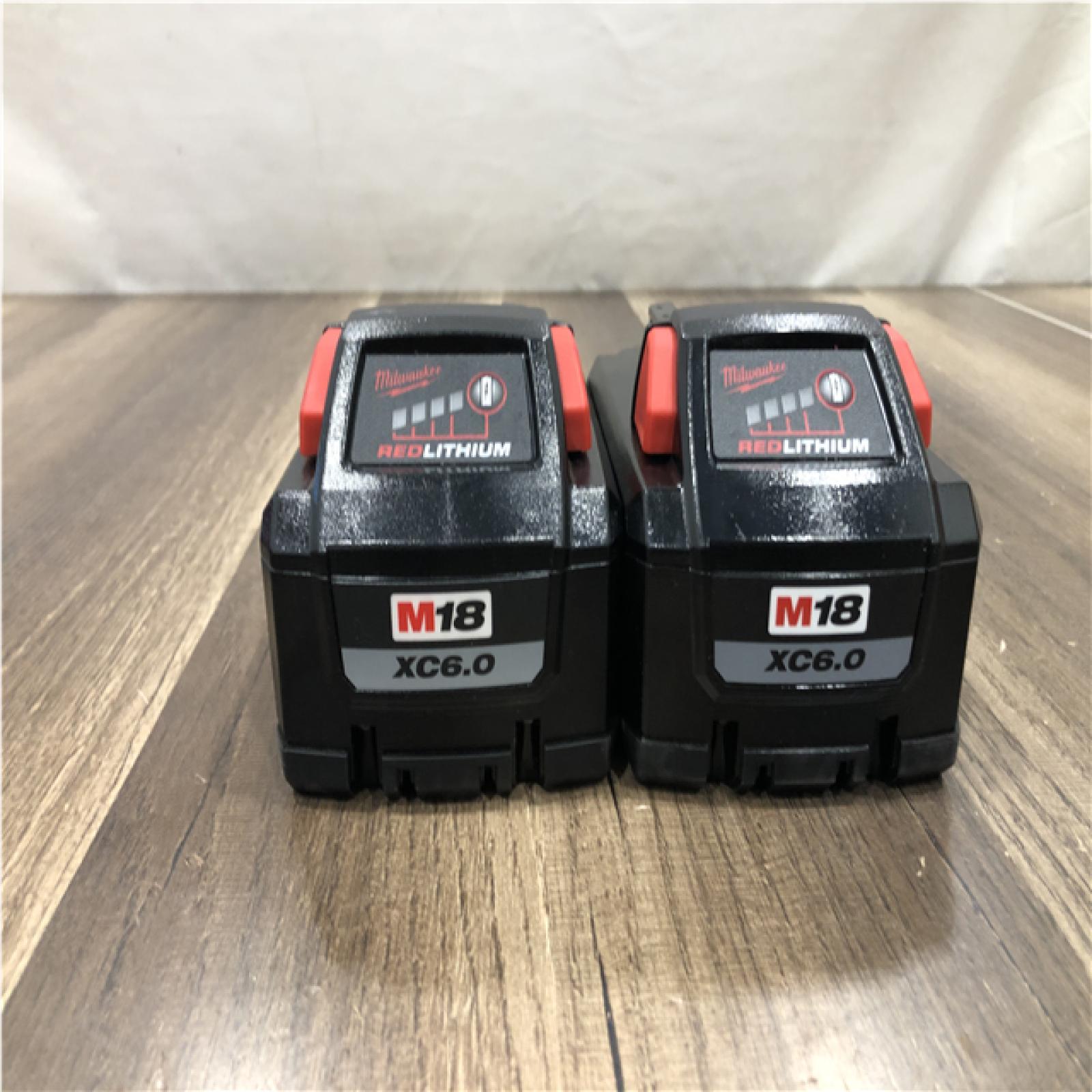 AS-IS Milwaukee 18-Volt Lithium-Ion High Output 6.0Ah Battery Pack (2-Pack)