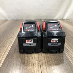 AS-IS Milwaukee 18-Volt Lithium-Ion High Output 6.0Ah Battery Pack (2-Pack)