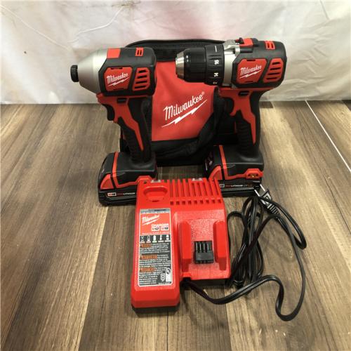 AS-IS Milwaukee 18V Lithium-Ion Cordless Drill Driver/Impact Driver Combo Kit