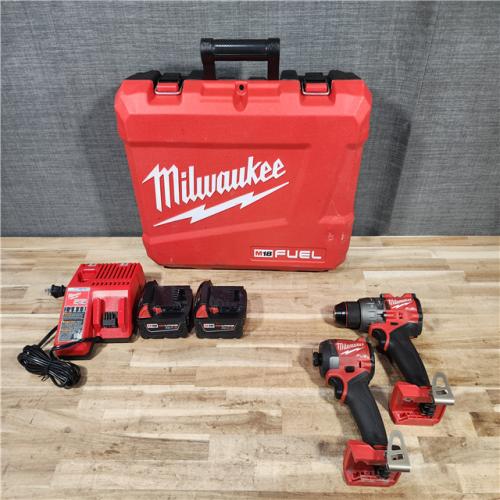 HOUSTON LOCATION - AS-IS Milwaukee FUEL 18V Lithium-Ion Brushless Cordless Hammer Drill and Impact Driver Combo Kit