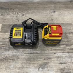 AS-IS DEWALT FLEXVOLT 20V/60V MAX Lithium-Ion 6.0Ah Battery Pack with 6 Amp Output Charger