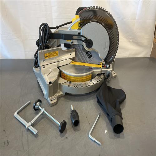 AS-IS - DEWALT 15 Amp Corded 10 in. Compound Single Bevel Miter Saw