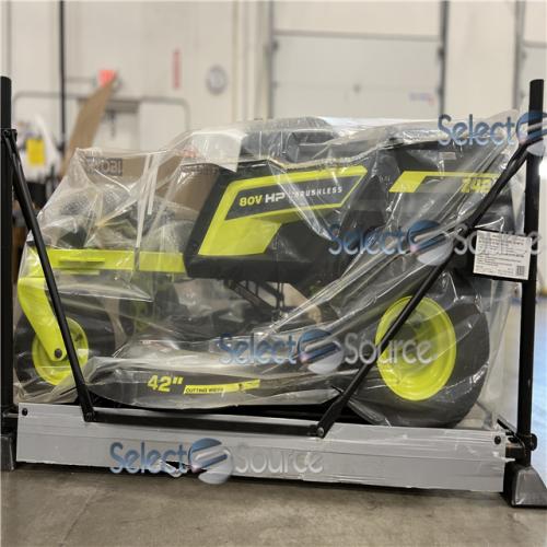 DALLAS LOCATION - RYOBI 80V HP Brushless 42 in. Battery Electric Cordless Zero Turn Riding Mower (2) 80V Batteries (2) 40V Batteries and Charger