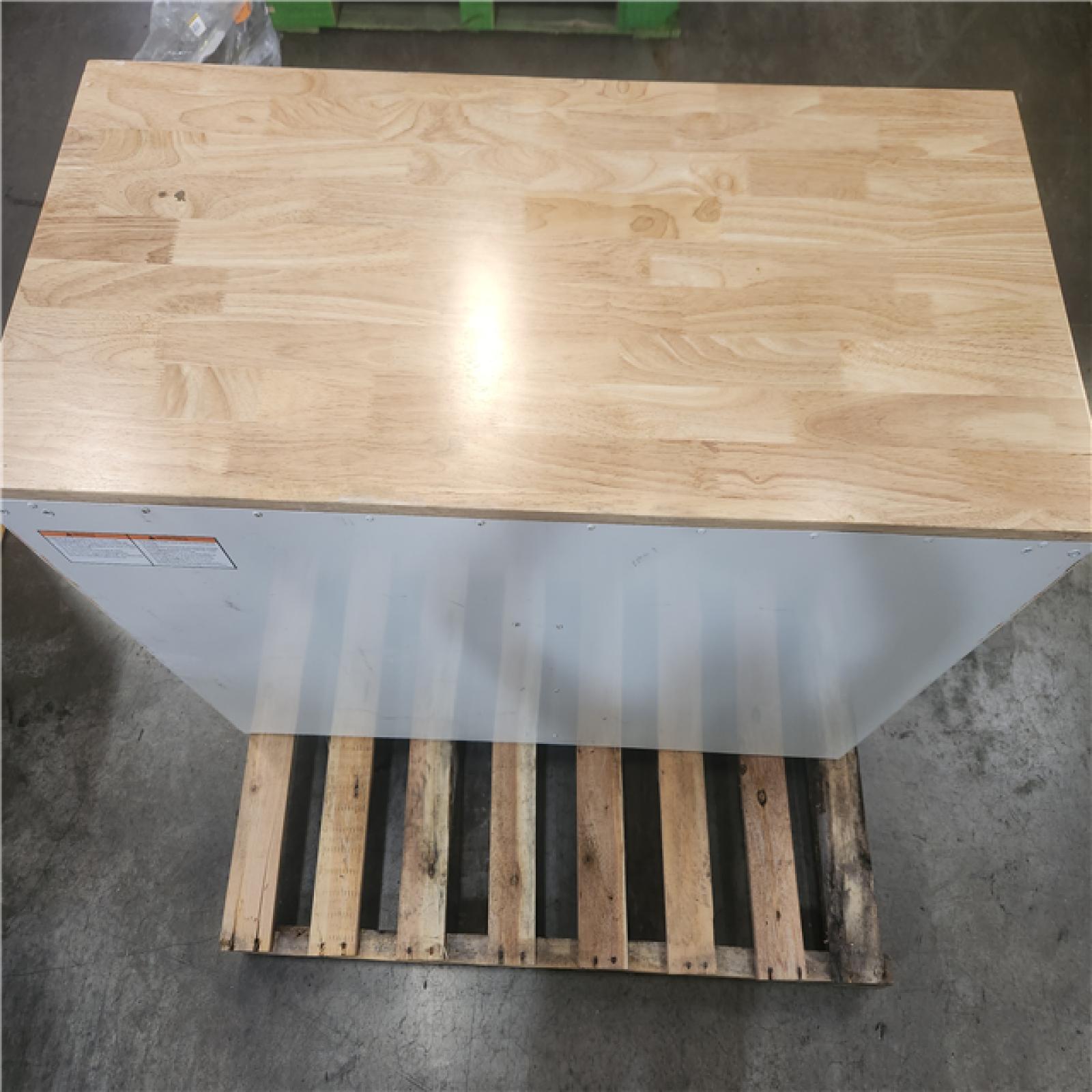 Phoenix LIKE NEW Husky Tool Storage 46 in. W x 18 in. D 9-Drawer Gloss White Mobile Workbench Cabinet