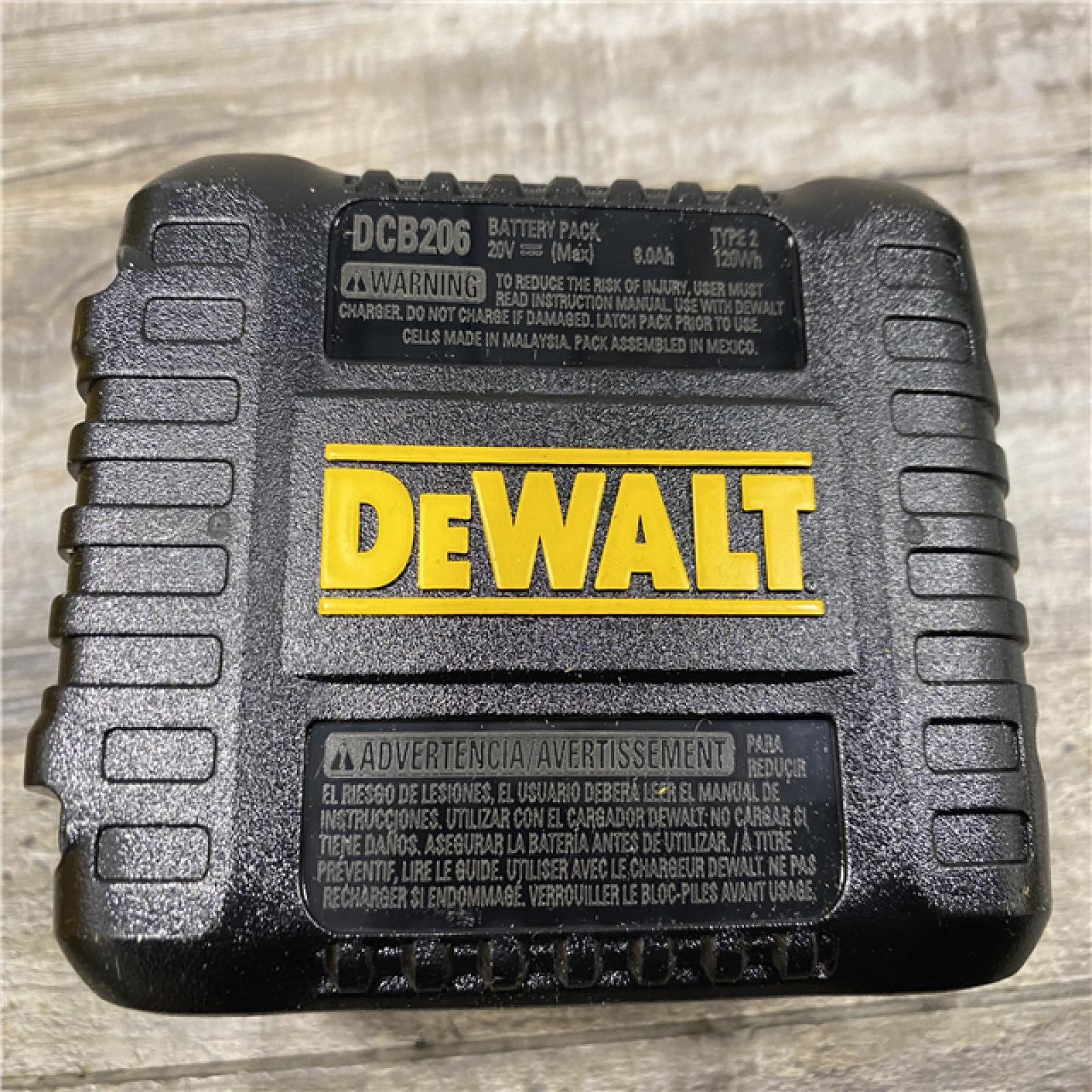 AS-IS DEWALT 20V MAX Lithium-Ion 6.0 Ah Battery and Charger