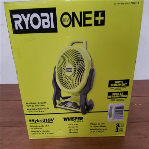 California NEW Ryobi One+ 18V Hybrid 7.5 Fan (Tool Only)