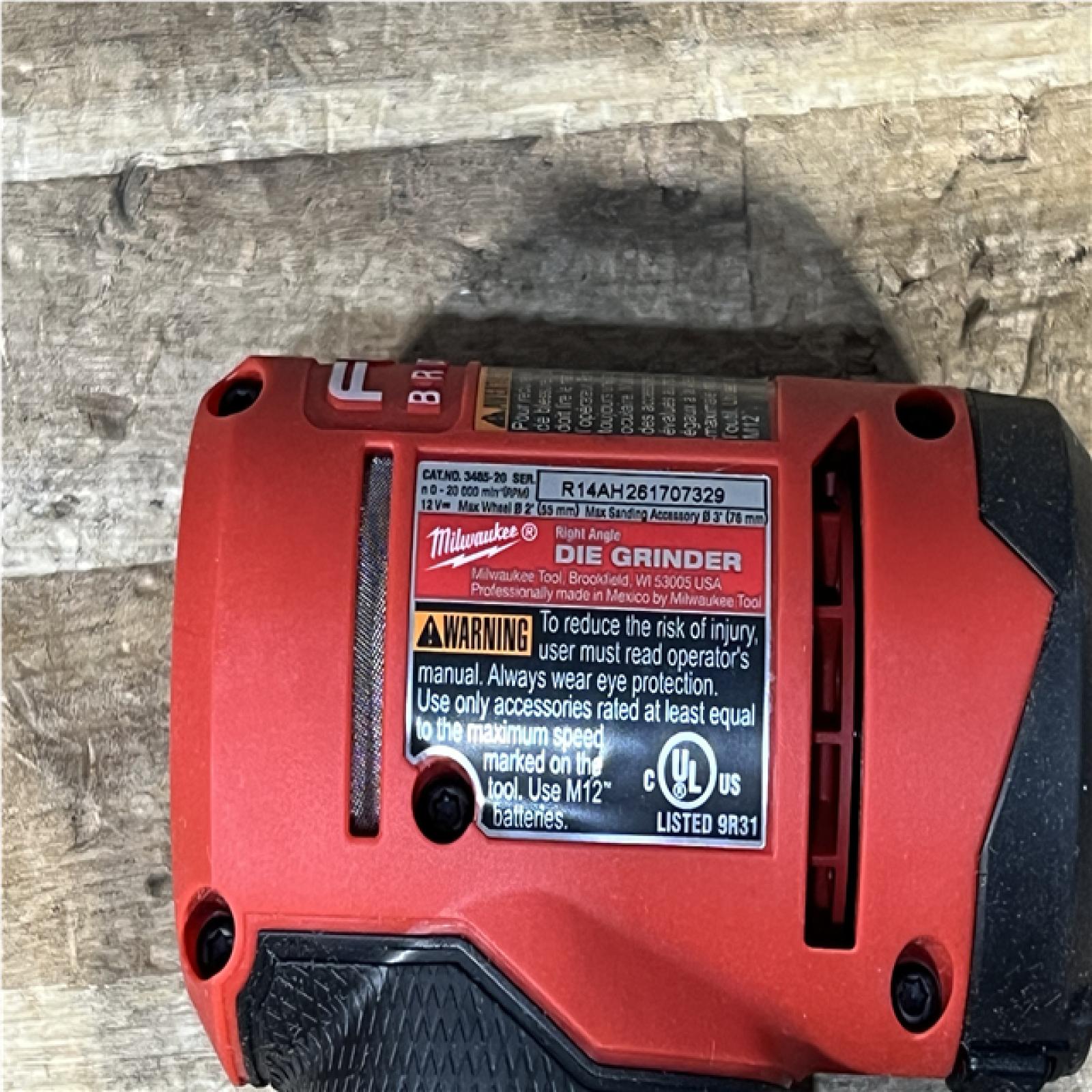 Houston Location AS-IS Milwaukee FUEL 12V Lithium-Ion Brushless Cordless 1/4 in. Right Angle Die Grinder (Tool-Only)