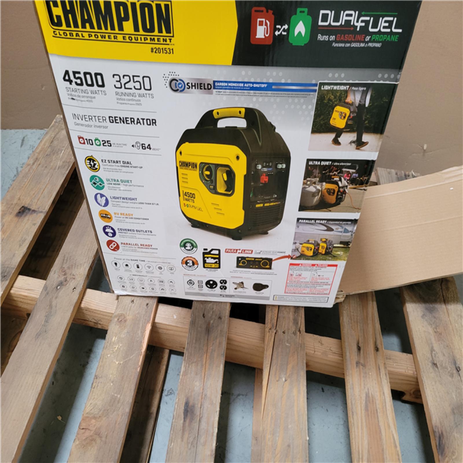 CALIFORNIA AS-IS CHAMPION PORTABLE GENERATOR