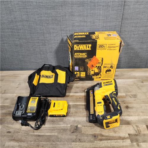 HOUSTON LOCATION - AS-IS DEWALT ATOMIC 20V MAX Lithium Ion Cordless 23 Gauge Pin Nailer Kit with 2.0Ah Battery and Charger