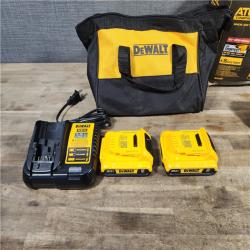 HOUSTON LOCATION - AS-IS Dewalt DCK225D2 20V MAX ATOMIC Brushless Compact Lithium-Ion 1/2 in. Cordless Drill Driver and 1/4 in. Impact Driver Combo Kit with 2 Batteries 2 Ah