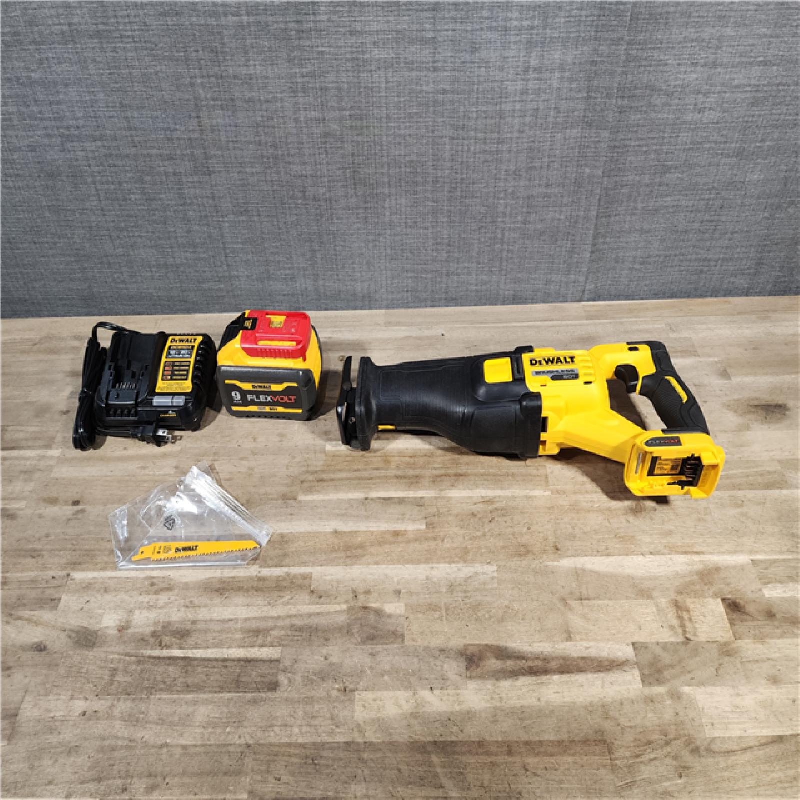 HOUSTON LOCATION - AS-IS DEWALT FLEXVOLT 60V MAX Cordless Brushless Reciprocating Saw with (1) FLEXVOLT 9.0Ah Battery