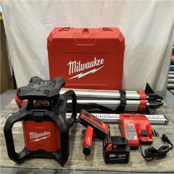 AS-IS Milwaukee M18 2000 ft. Red Exterior Rotary Laser Level Kit