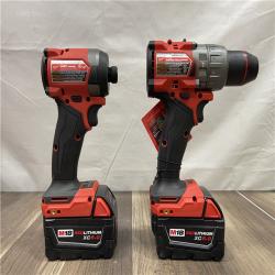 AS-IS Milwaukee FUEL 18V Lithium-Ion Brushless Cordless Hammer Drill and Impact Driver Combo Kit