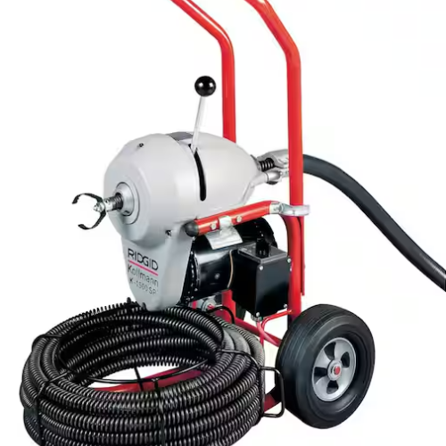 DALLAS LOCATION - AS IS- RIGID K1500SP-B 120-V with 150 ft. C-14 Cable  A-34-15 Rear Guide Hose  and A-1 Mitt