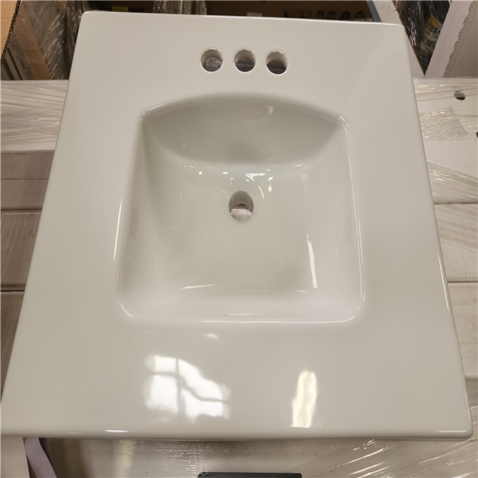 Phoenix Location NEW Seasons Square Drop-in Sink Vitreous China 4 Faucet Center Front Overflow White ADA Compliant Pallet  (24 Sinks)