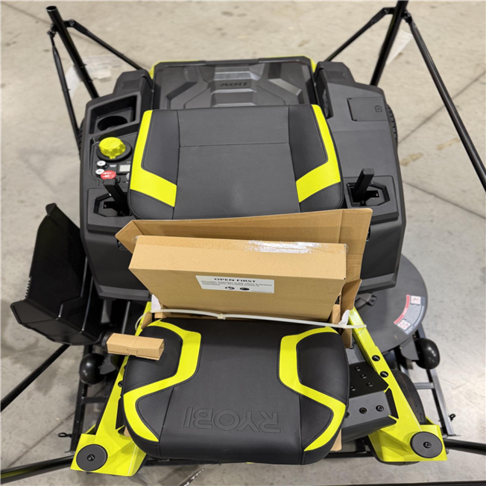 DALLAS LOCATION - RYOBI ZR3 80V HP Brushless Battery Cordless Electric 42 in. Zero Turn Riding Lawn Mower with (2) 14.0 Ah Batteries and Charger