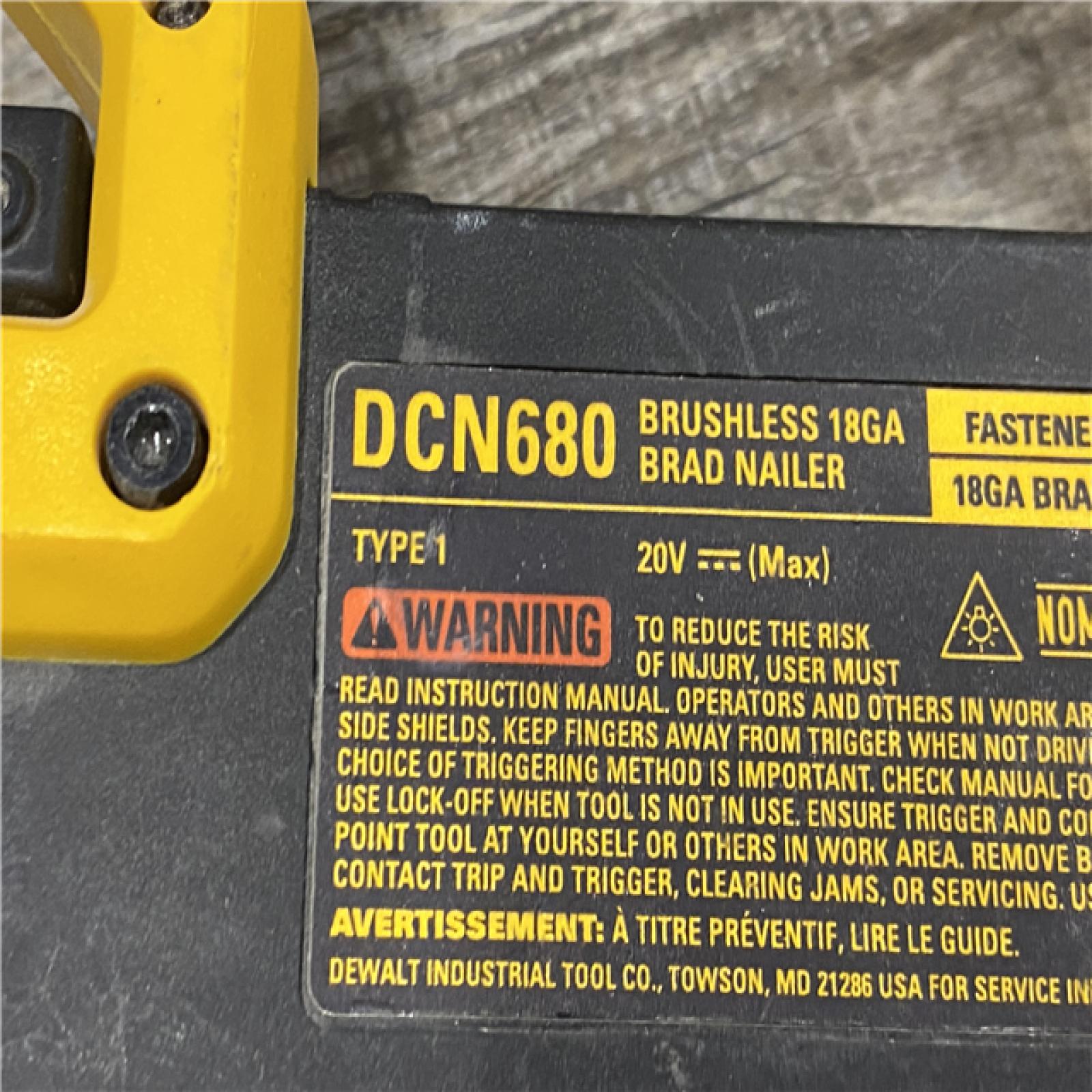 AS-IS DEWALT 20V MAX XR Lithium-Ion Electric Cordless 18-Gauge Brad Nailer (Tool Only)